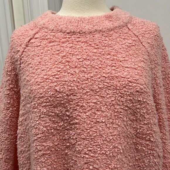 Free People Teddy Sweater Tunic in Pink Rosette Size Large - Picture 6 of 16